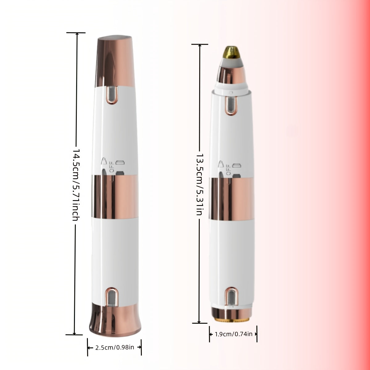 GZHJGOS Women's 2-in-1 Electric Epilator & Lipstick-Shaped Shaver - USB Portable Facial Hair Remover, Eyebrow Trimmer, Eyebrow & Lip/Chin/Upper Lip Hair Shaver, Mini Grooming Device for Sensitive Beige