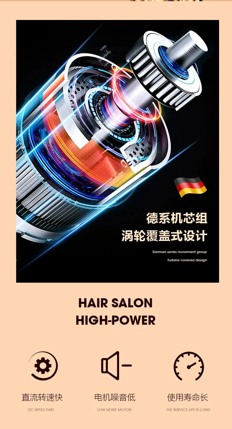 Aurora 3 in 1 Hair Dryer New Creative Multifunctional Household Hair Dryer Moisturizing Ion Hair Care Super Wind Power European