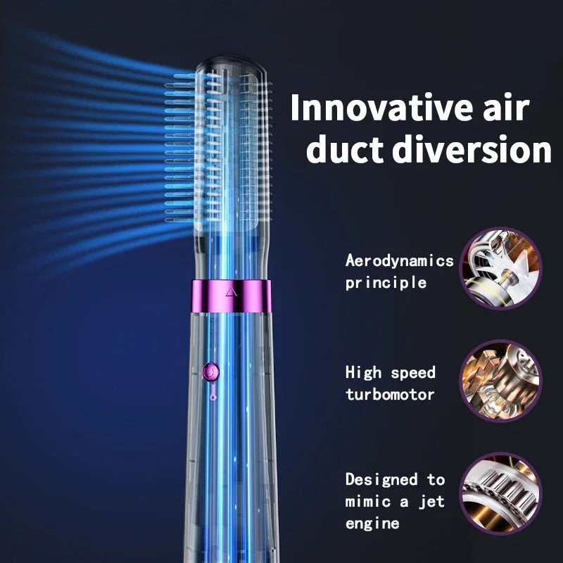 Multi functional hair dryer 5-in-1 hot air comb straight hair comb negative ion hair care curling iron hair dryer styling