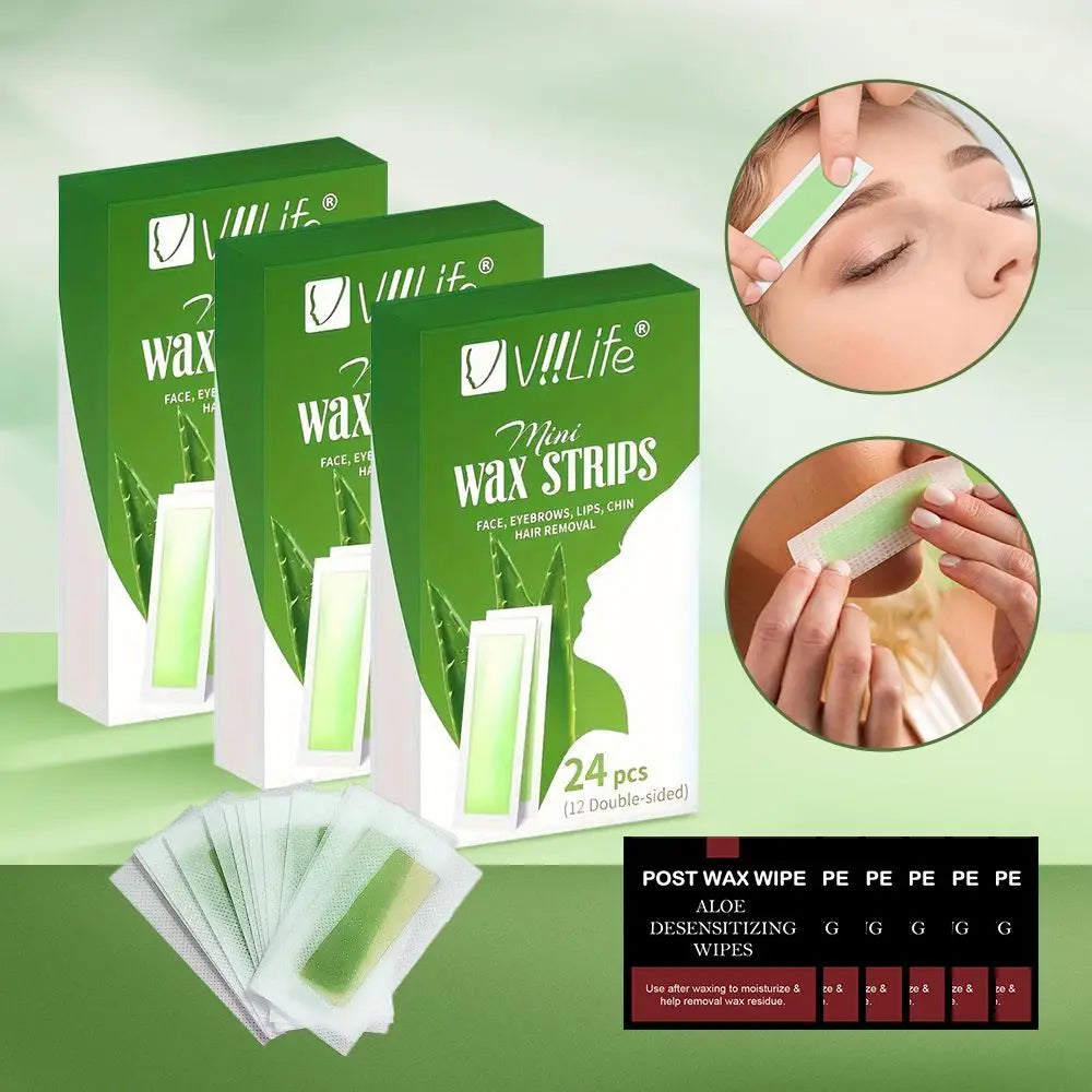 Painless Fast Hair Removal Wax Strips Waxing Wipe Sticker Professional Facial Body Leg Lip Hairs Remove Wax Paper Women Men Use