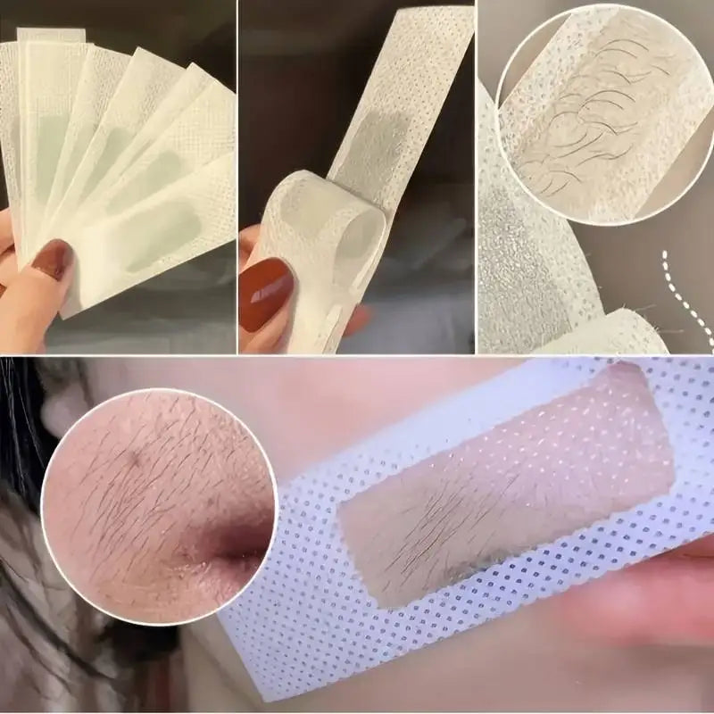 Painless Fast Hair Removal Wax Strips Waxing Wipe Sticker Professional Facial Body Leg Lip Hairs Remove Wax Paper Women Men Use