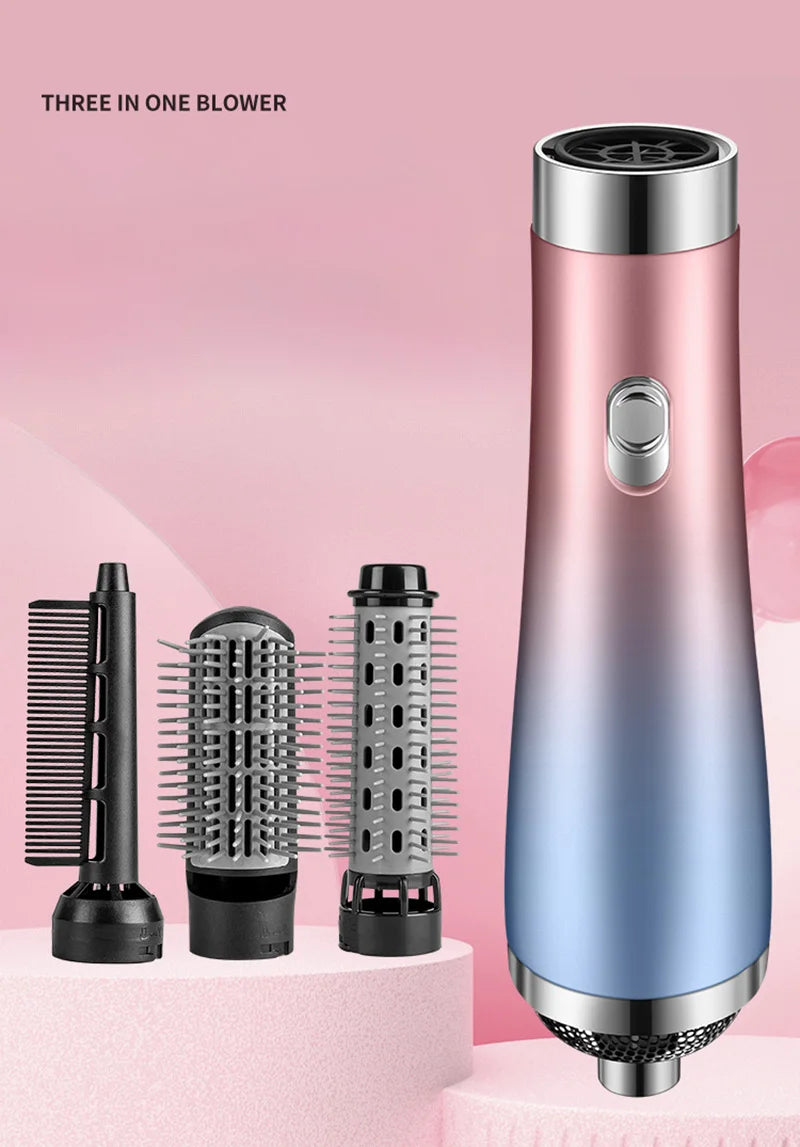 Hair Dryer Portable Comb lonic Hair Straightening Brush Hot Air Curling For Hair Roller Blow Dryer Quick Dry Hair Curler Curling