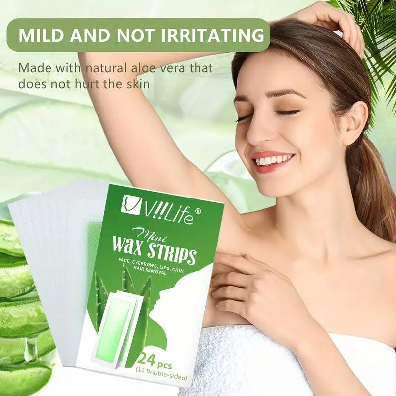 Painless Fast Hair Removal Wax Strips Waxing Wipe Sticker Professional Facial Body Leg Lip Hairs Remove Wax Paper Women Men Use