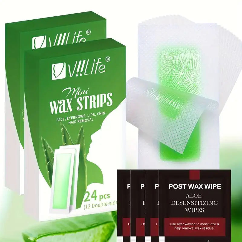 Painless Fast Hair Removal Wax Strips Waxing Wipe Sticker Professional Facial Body Leg Lip Hairs Remove Wax Paper Women Men Use