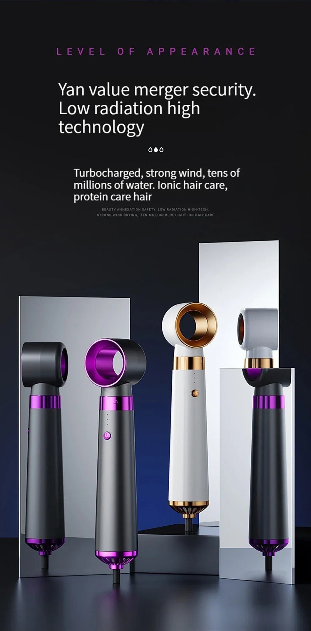 Multi functional hair dryer 5-in-1 hot air comb straight hair comb negative ion hair care curling iron hair dryer styling