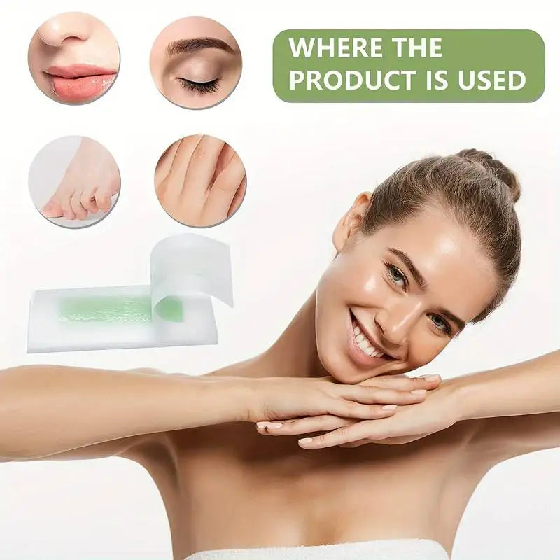 Painless Fast Hair Removal Wax Strips Waxing Wipe Sticker Professional Facial Body Leg Lip Hairs Remove Wax Paper Women Men Use