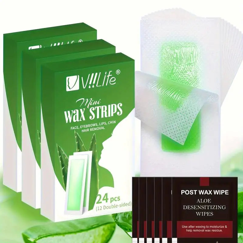 Painless Fast Hair Removal Wax Strips Waxing Wipe Sticker Professional Facial Body Leg Lip Hairs Remove Wax Paper Women Men Use