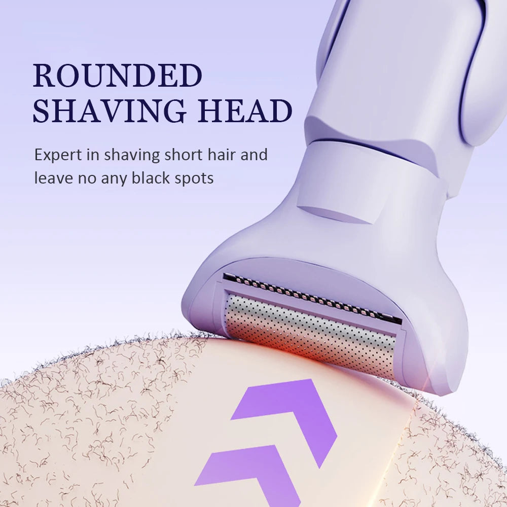 5 In 1 Electric Lady Shaver Portable Body Hair Removal Epilator Rechargeable Painless Cordless Trimmer Razor for Women